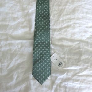 PINK (Thomas Pink) Green Floral Tie, NEW